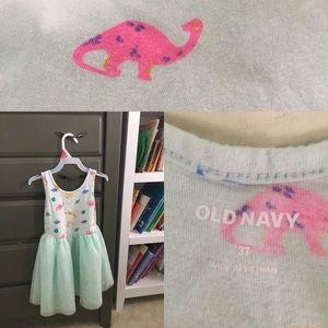 Girls dino tutu dress
